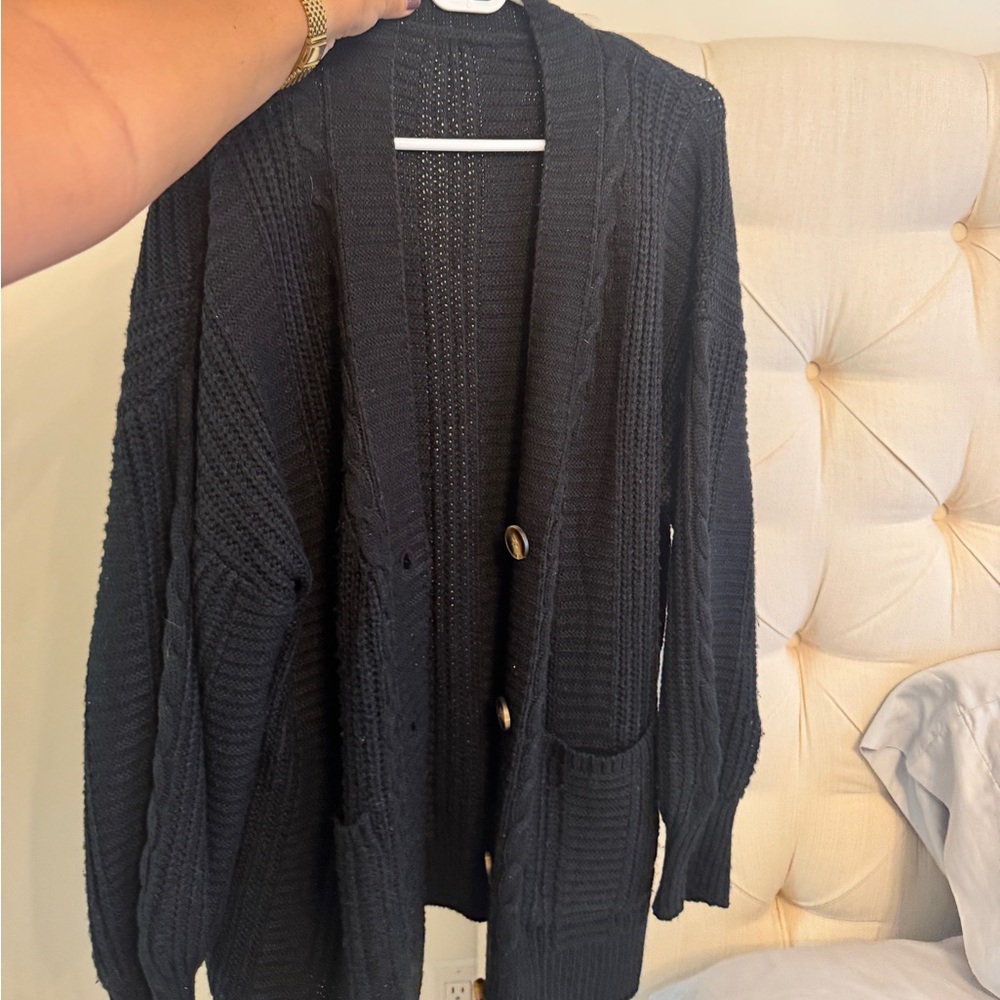 Black Women's Sweater Cardigan